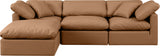 Indulge Cognac Vegan Leather Modular Sectional 146Cognac-Sec4A Meridian Furniture