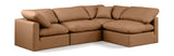 Indulge Cognac Vegan Leather Modular Sectional 146Cognac-Sec4B Meridian Furniture