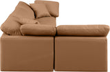 Indulge Cognac Vegan Leather Modular Sectional 146Cognac-Sec4B Meridian Furniture