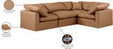 Indulge Cognac Vegan Leather Modular Sectional 146Cognac-Sec4C Meridian Furniture