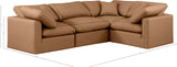 Indulge Cognac Vegan Leather Modular Sectional 146Cognac-Sec4C Meridian Furniture