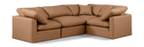 Indulge Cognac Vegan Leather Modular Sectional 146Cognac-Sec4C Meridian Furniture