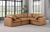 Indulge Cognac Vegan Leather Modular Sectional 146Cognac-Sec4C Meridian Furniture