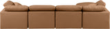 Indulge Cognac Vegan Leather Modular Sectional 146Cognac-Sec5A Meridian Furniture