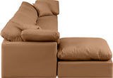 Indulge Cognac Vegan Leather Modular Sectional 146Cognac-Sec5A Meridian Furniture