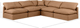 Indulge Cognac Vegan Leather Modular Sectional 146Cognac-Sec5B Meridian Furniture