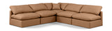 Indulge Cognac Vegan Leather Modular Sectional 146Cognac-Sec5B Meridian Furniture