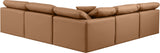 Indulge Cognac Vegan Leather Modular Sectional 146Cognac-Sec5B Meridian Furniture