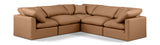 Indulge Cognac Vegan Leather Modular Sectional 146Cognac-Sec5C Meridian Furniture