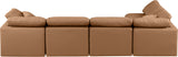 Indulge Cognac Vegan Leather Modular Sectional 146Cognac-Sec5D Meridian Furniture