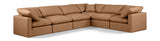 Indulge Cognac Vegan Leather Modular Sectional 146Cognac-Sec6A Meridian Furniture