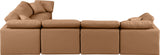 Indulge Cognac Vegan Leather Modular Sectional 146Cognac-Sec6A Meridian Furniture