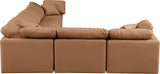 Indulge Cognac Vegan Leather Modular Sectional 146Cognac-Sec6A Meridian Furniture