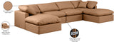 Indulge Cognac Vegan Leather Modular Sectional 146Cognac-Sec6B Meridian Furniture