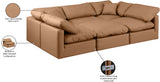 Indulge Cognac Vegan Leather Modular Sectional 146Cognac-Sec6C Meridian Furniture