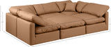 Indulge Cognac Vegan Leather Modular Sectional 146Cognac-Sec6C Meridian Furniture