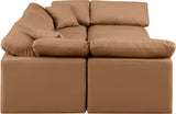 Indulge Cognac Vegan Leather Modular Sectional 146Cognac-Sec6C Meridian Furniture