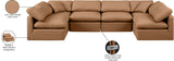 Indulge Cognac Vegan Leather Modular Sectional 146Cognac-Sec6D Meridian Furniture