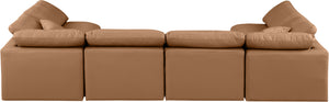 Indulge Cognac Vegan Leather Modular Sectional 146Cognac-Sec6D Meridian Furniture