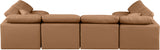 Indulge Cognac Vegan Leather Modular Sectional 146Cognac-Sec6D Meridian Furniture