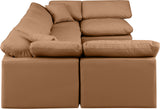 Indulge Cognac Vegan Leather Modular Sectional 146Cognac-Sec6D Meridian Furniture