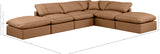 Indulge Cognac Vegan Leather Modular Sectional 146Cognac-Sec6E Meridian Furniture