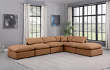 Indulge Cognac Vegan Leather Modular Sectional 146Cognac-Sec6E Meridian Furniture