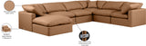 Indulge Cognac Vegan Leather Modular Sectional 146Cognac-Sec7A Meridian Furniture