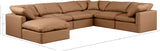 Indulge Cognac Vegan Leather Modular Sectional 146Cognac-Sec7A Meridian Furniture