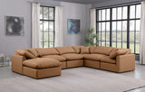 Indulge Cognac Vegan Leather Modular Sectional 146Cognac-Sec7A Meridian Furniture