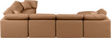 Indulge Cognac Vegan Leather Modular Sectional 146Cognac-Sec7A Meridian Furniture