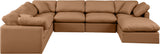 Indulge Cognac Vegan Leather Modular Sectional 146Cognac-Sec7A Meridian Furniture