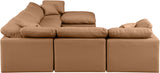 Indulge Cognac Vegan Leather Modular Sectional 146Cognac-Sec7A Meridian Furniture