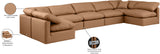 Indulge Cognac Vegan Leather Modular Sectional 146Cognac-Sec7B Meridian Furniture