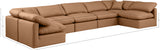 Indulge Cognac Vegan Leather Modular Sectional 146Cognac-Sec7B Meridian Furniture