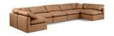 Indulge Cognac Vegan Leather Modular Sectional 146Cognac-Sec7B Meridian Furniture