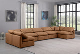 Indulge Cognac Vegan Leather Modular Sectional 146Cognac-Sec7B Meridian Furniture