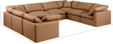 Indulge Cognac Vegan Leather Modular Sectional 146Cognac-Sec8A Meridian Furniture