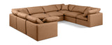 Indulge Cognac Vegan Leather Modular Sectional 146Cognac-Sec8A Meridian Furniture