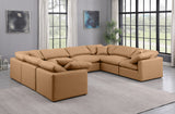 Indulge Cognac Vegan Leather Modular Sectional 146Cognac-Sec8A Meridian Furniture