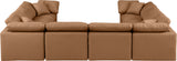 Indulge Cognac Vegan Leather Modular Sectional 146Cognac-Sec8A Meridian Furniture