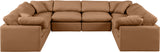 Indulge Cognac Vegan Leather Modular Sectional 146Cognac-Sec8A Meridian Furniture