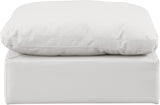 Indulge Cream Vegan Leather Ottoman 146Cream-Ott Meridian Furniture