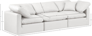 Indulge Cream Vegan Leather Modular Sofa 146Cream-S105 Meridian Furniture