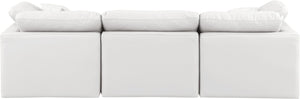 Indulge Cream Vegan Leather Modular Sofa 146Cream-S105 Meridian Furniture