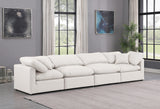 Indulge Cream Vegan Leather Modular Sofa 146Cream-S140 Meridian Furniture