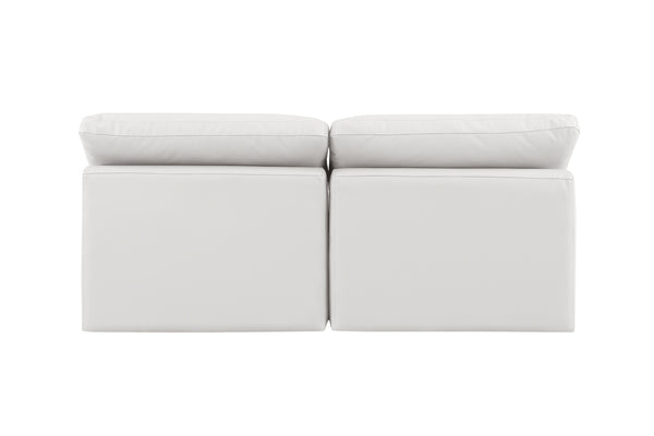 Indulge Cream Vegan Leather Modular Sofa 146Cream-S2 Meridian Furniture