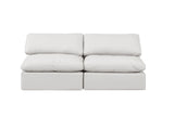 Indulge Cream Vegan Leather Modular Sofa 146Cream-S2 Meridian Furniture