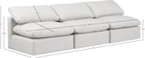 Indulge Cream Vegan Leather Modular Sofa 146Cream-S3 Meridian Furniture