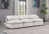 Indulge Cream Vegan Leather Modular Sofa 146Cream-S3 Meridian Furniture